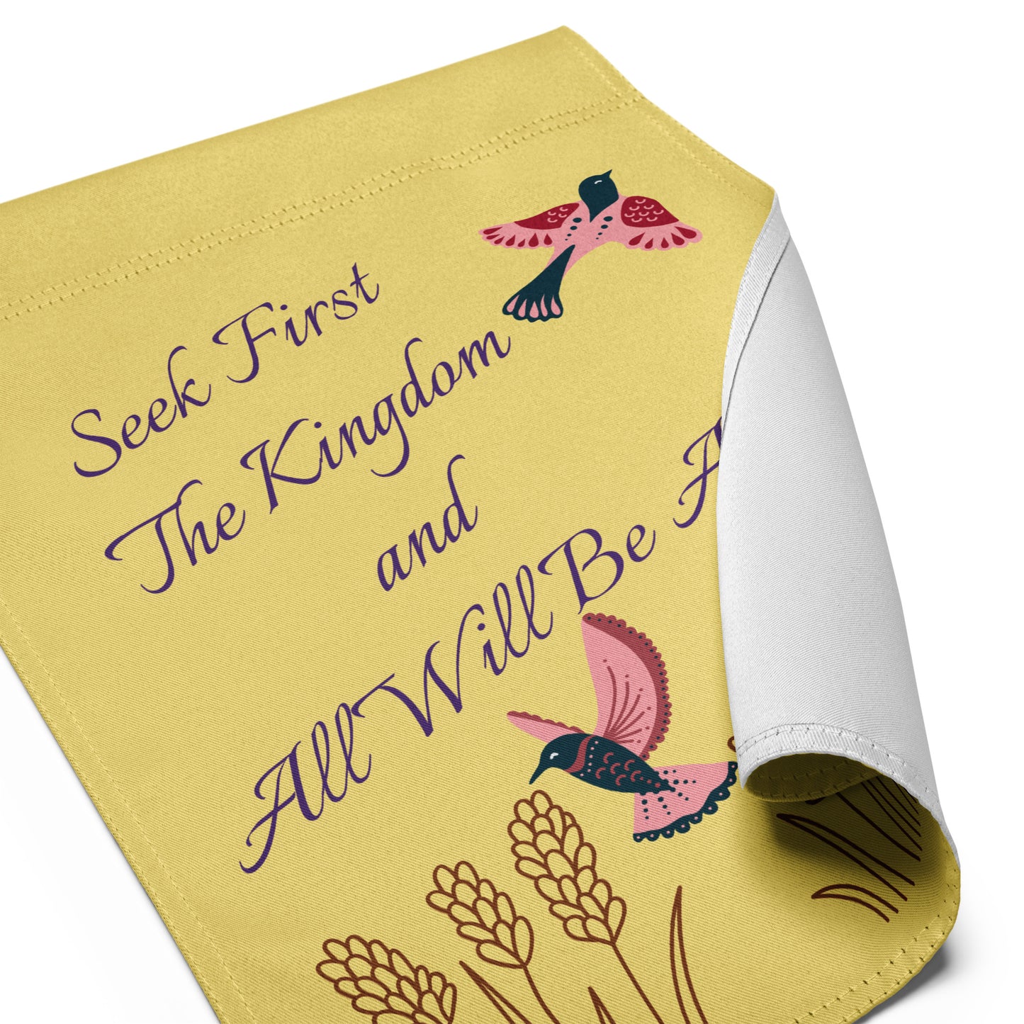 Seek Him First Garden flag