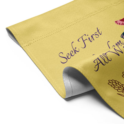 Seek Him First Garden flag