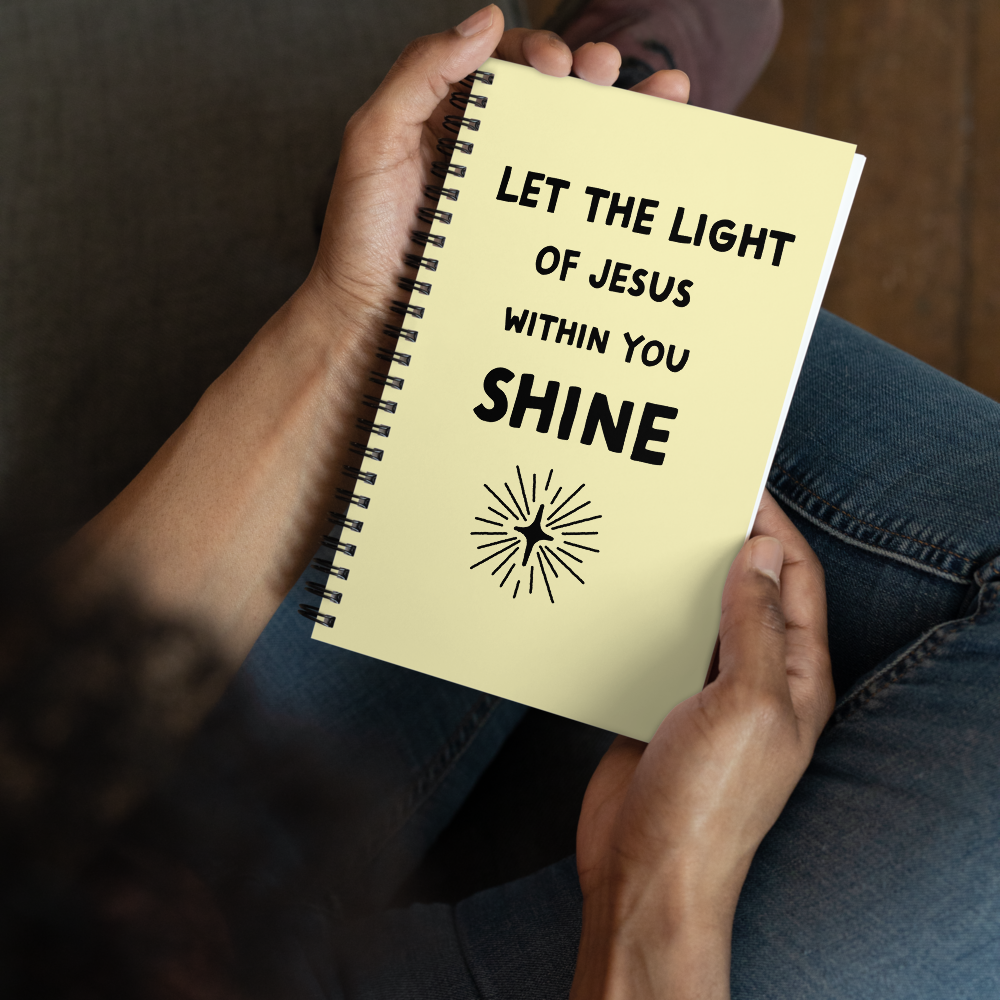 Let The Light of Jesus Spiral notebook