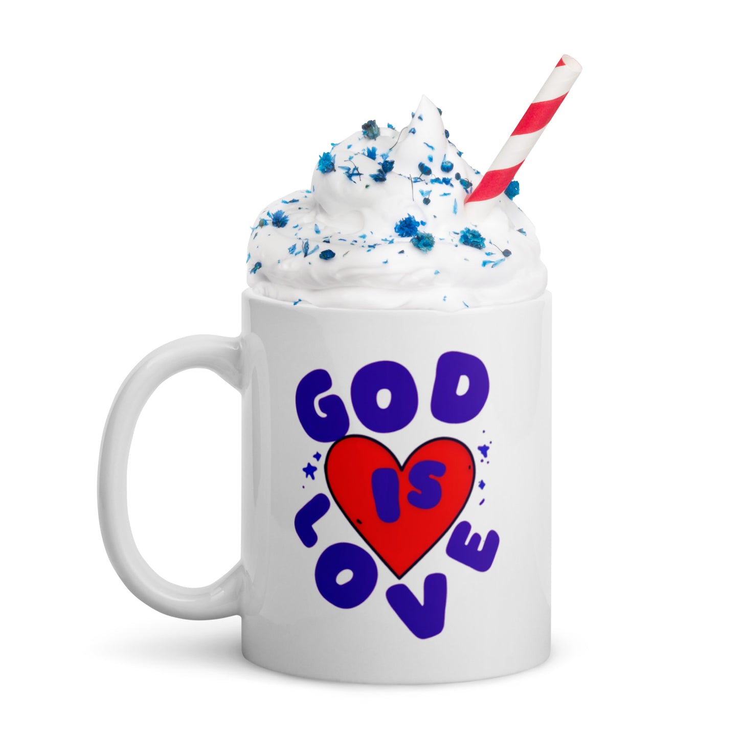 God is Love White Glossy Mug