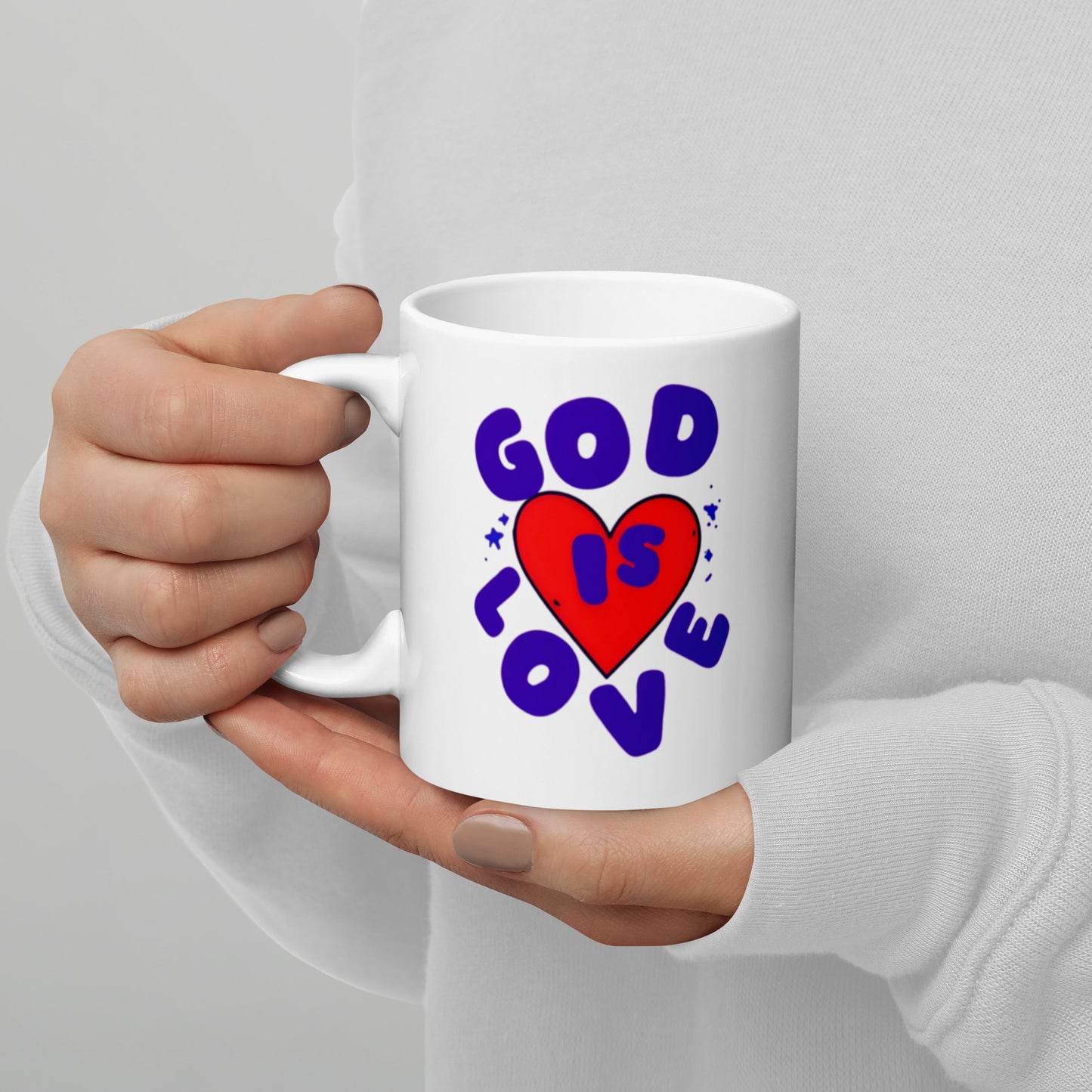 God is Love White Glossy Mug