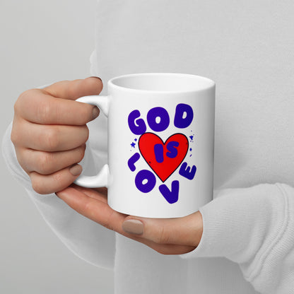God is Love White Glossy Mug