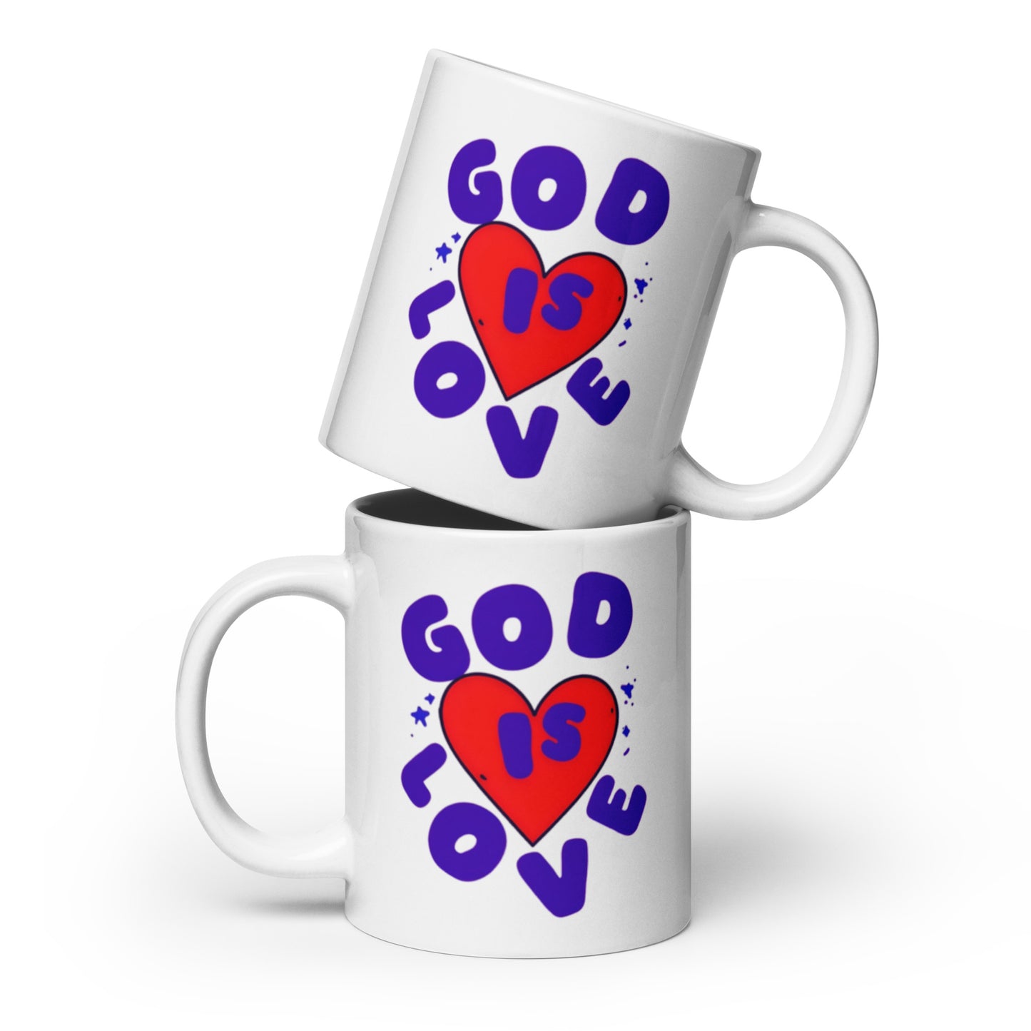 God is Love White Glossy Mug