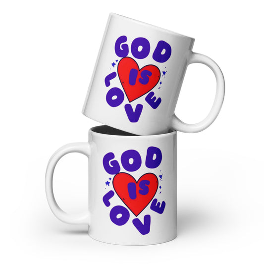 God is Love White Glossy Mug